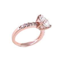 Crystal Stone Solitary Rose Gold Ring